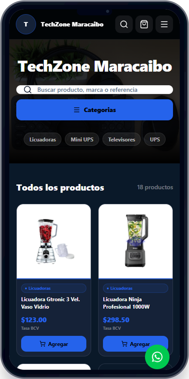 Telefono con demo TechZone Maracaibo